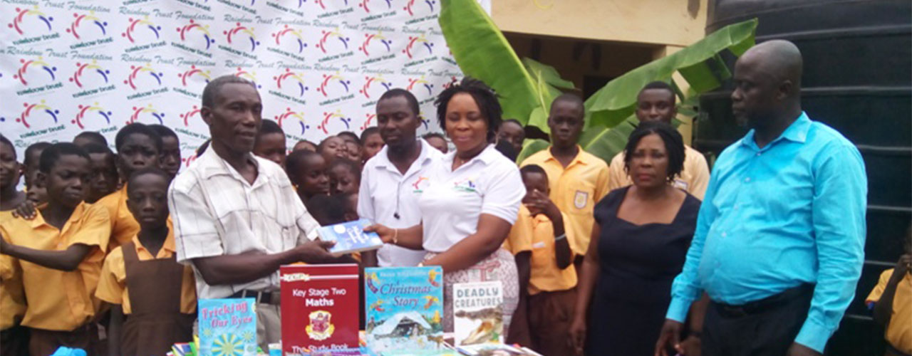 Rainbow Trust gives books to Klagon schools